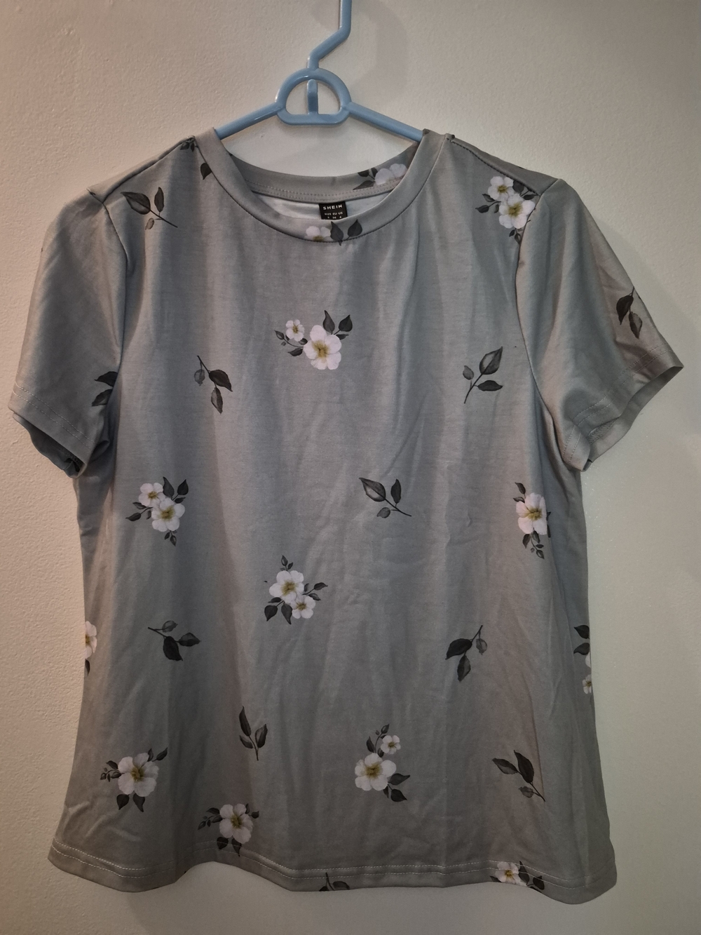 Women's Light Green  Floral Short-Sleeve Tee